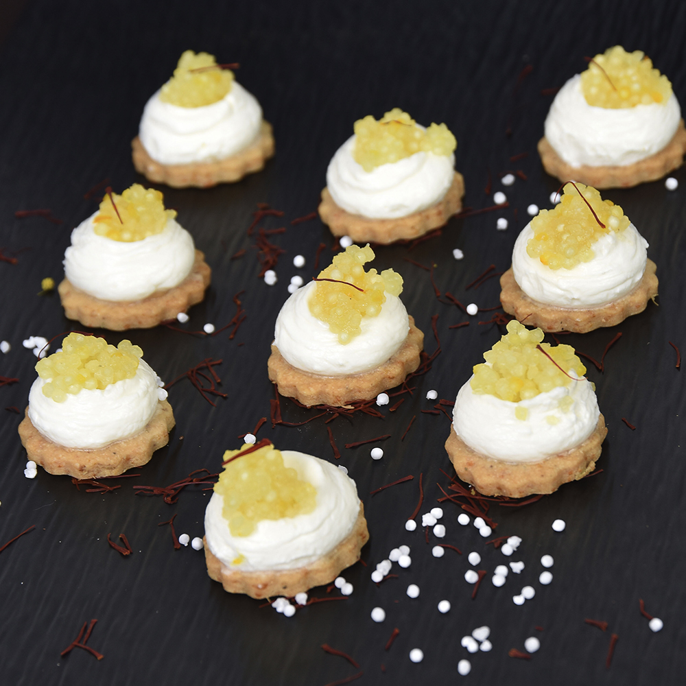Salty & Sweet Sago Caviar bites